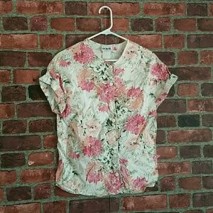 Floral Button Down Blouse